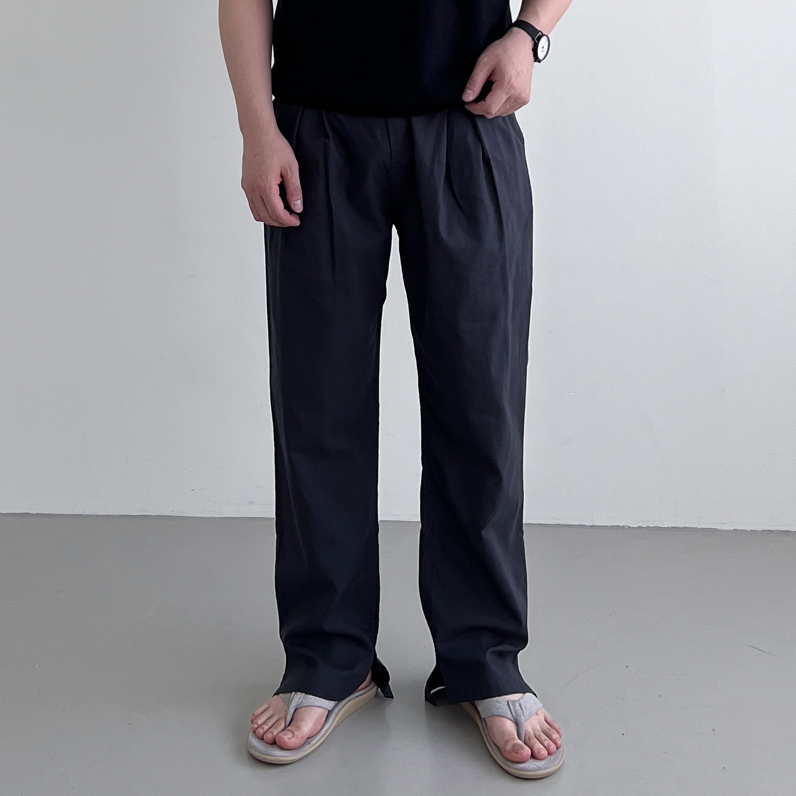 남자린넨와이드팬츠 린넨슬랙스 남성마바지 - 상세 이미지 5