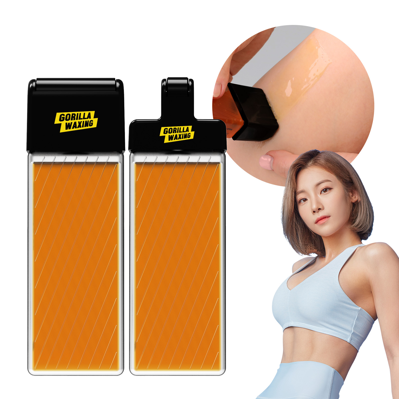 고릴라왁싱 슈가링 롤온 셀프 왁싱 2개입 브라질리언 왁스 겨드랑이 제모 패드