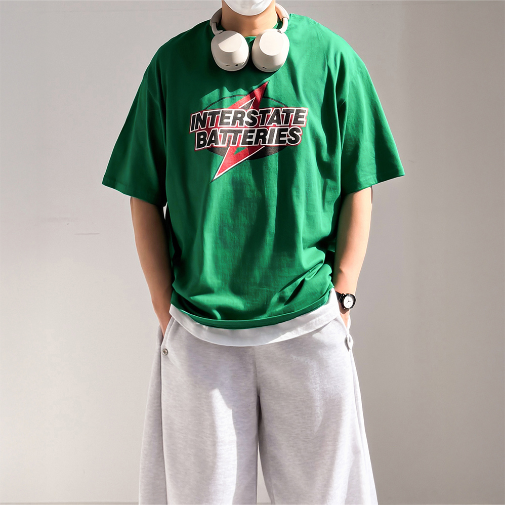 커플반팔티 쿨티셔츠 초록티셔츠 - 상세 이미지 4