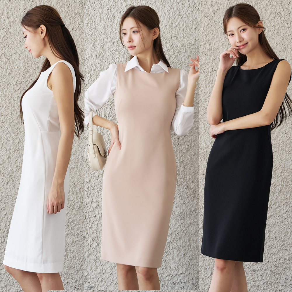 정장 나시 민소매 원피스 아나운서 의상 [짱짱]