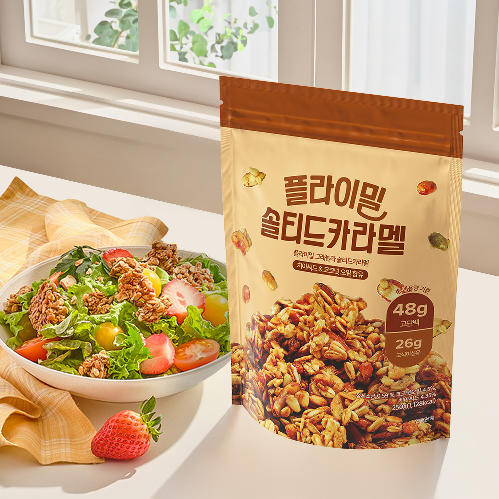 플라이밀 그래놀라 솔티드카라멜 1봉 250g