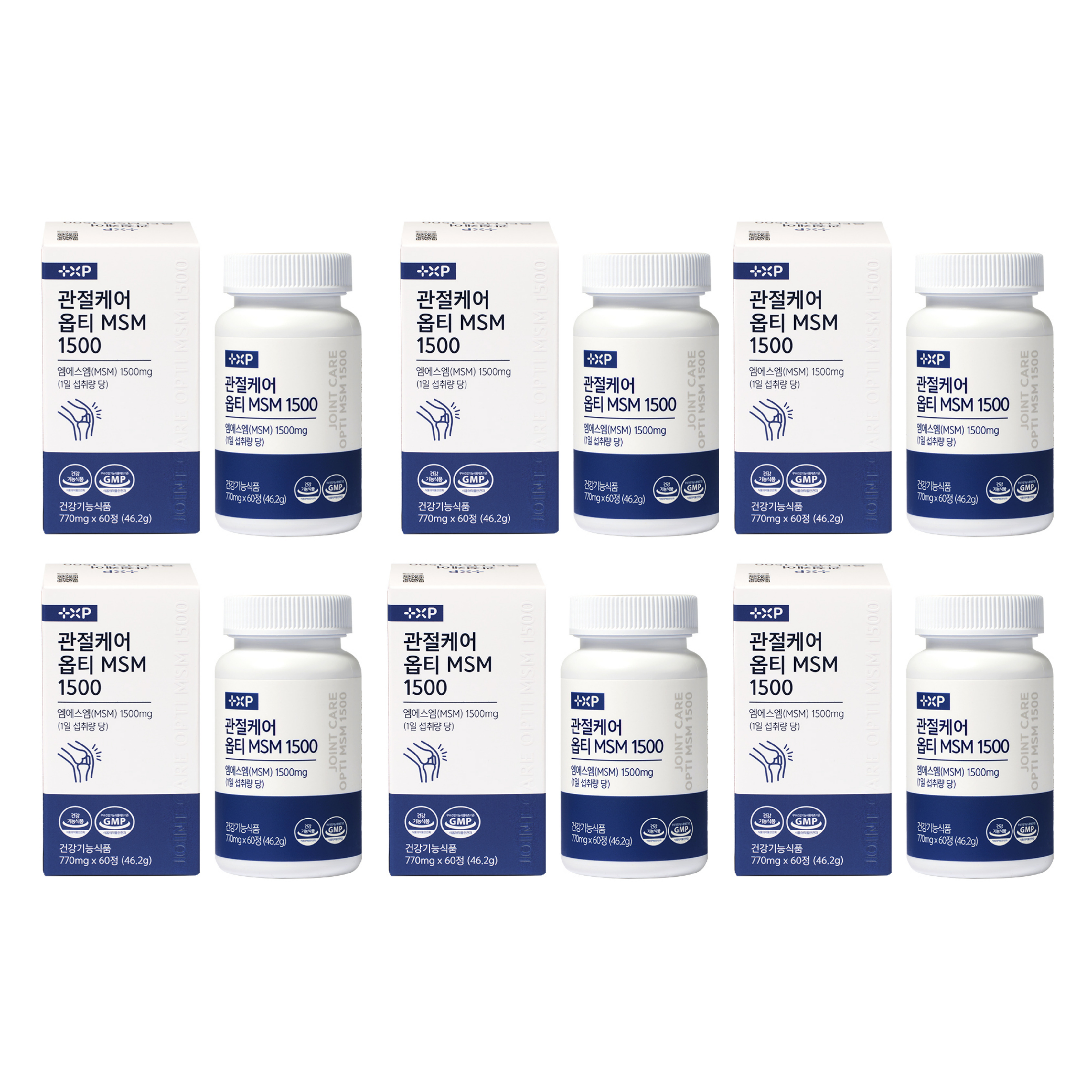 관절케어 미국산 프리미엄 옵티 MSM 초록잎홍합 보스웰리아 글루코사민 60정 x 6개