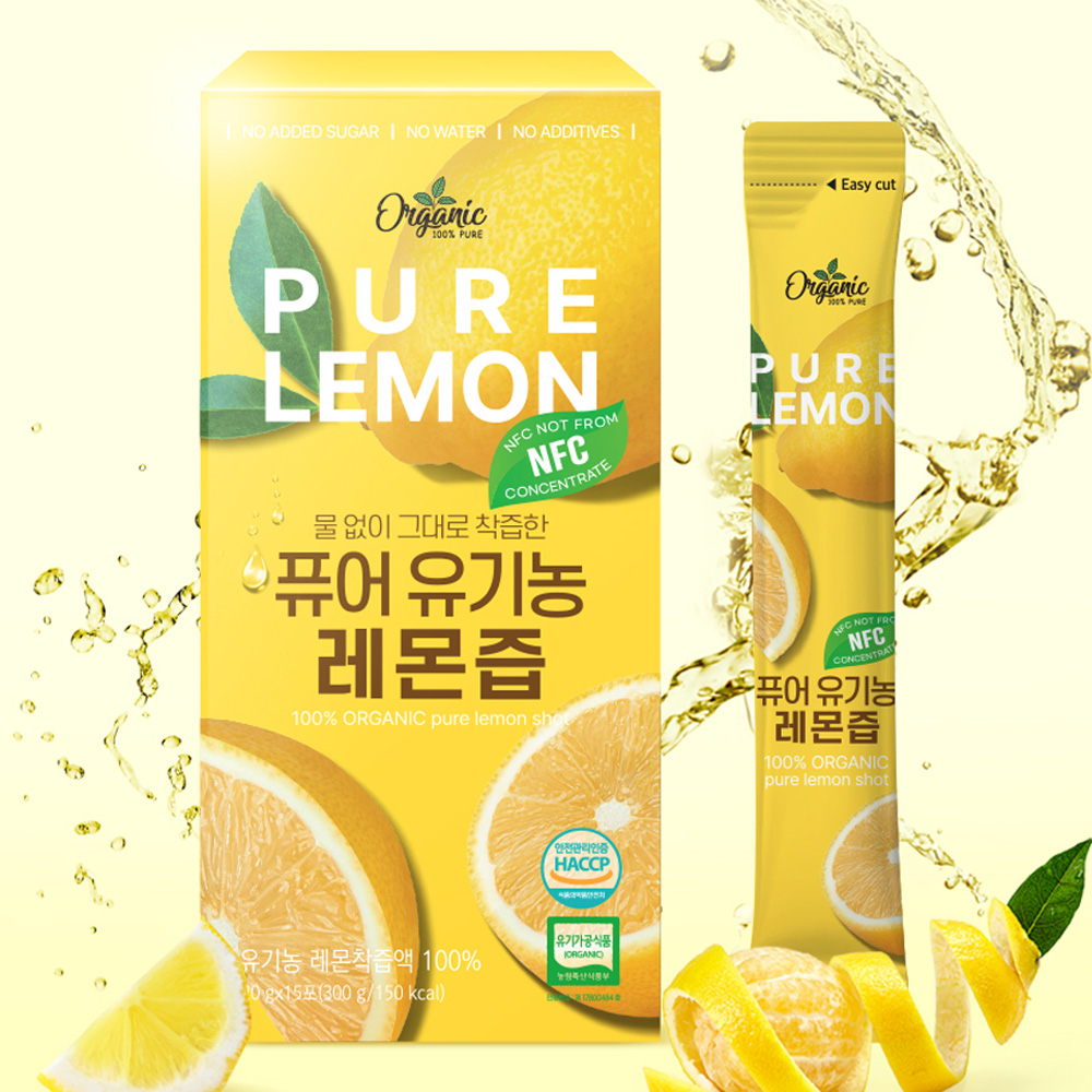 천호엔케어 통째로 NFC착즙 100% 유기농 퓨어 레몬즙 20ml 15포, 6개 - 상세 이미지 4