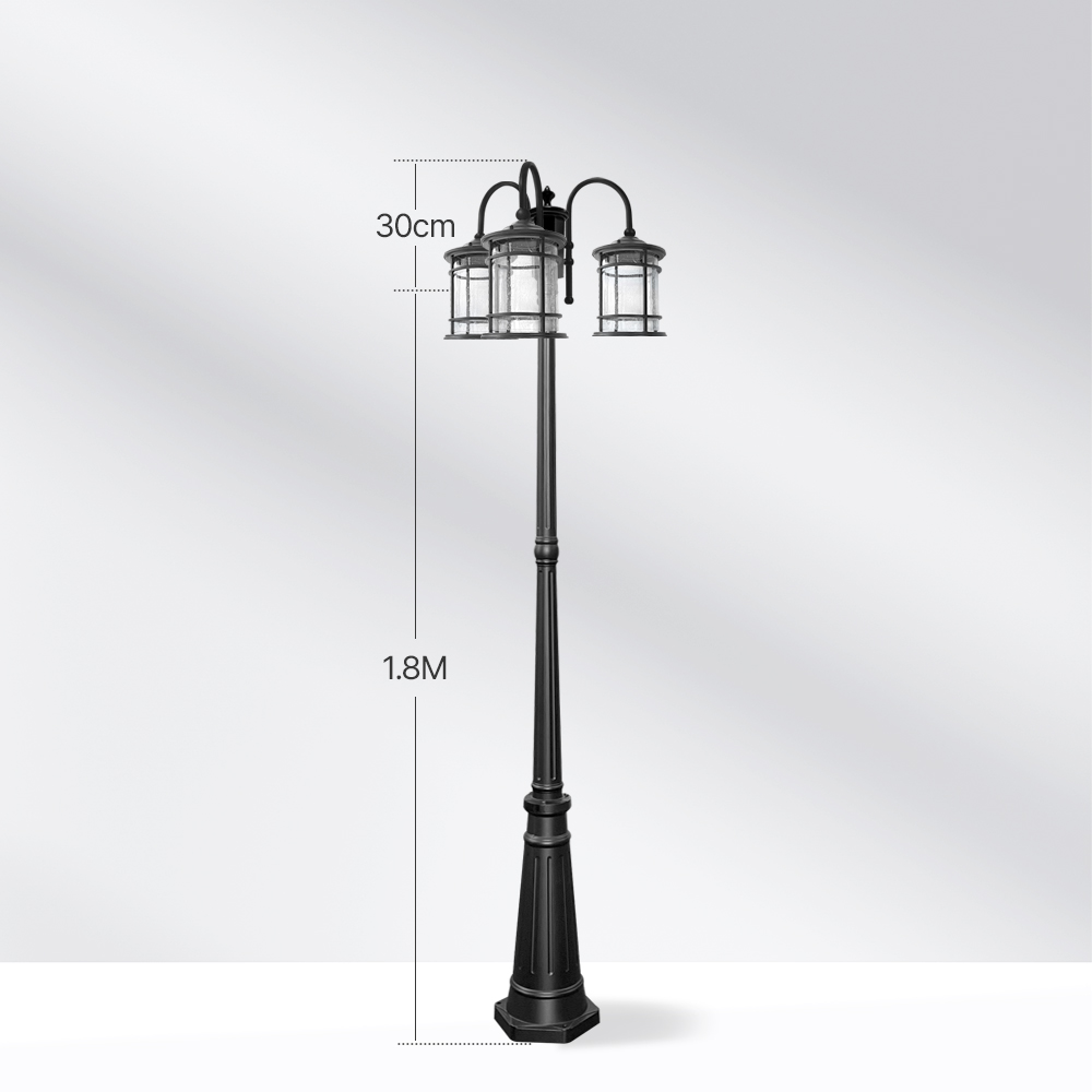 엔틱 LED 가로등 전기 문주 아파트 산책로 도로 옥외전등 전원주택 테라스 기둥 1.4m - 상세 이미지 5
