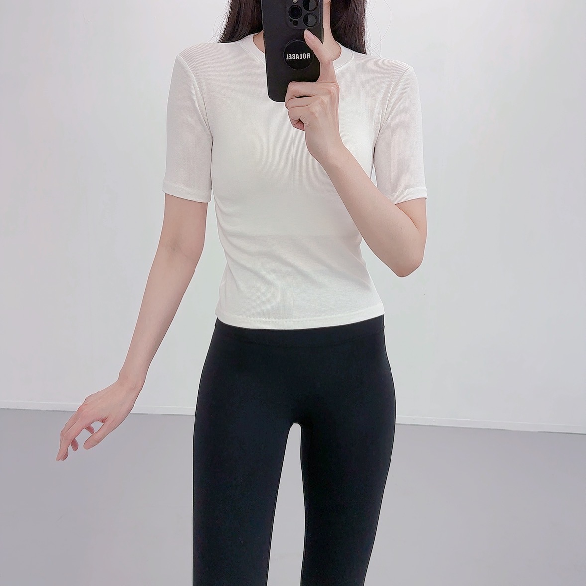필라테스복 여성 요가복 필라테스복장 필라테스상의 애슬레저 반팔 요가옷 - 상세 이미지 5