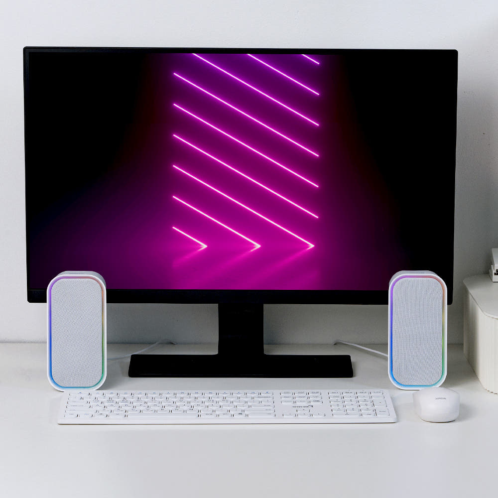 로이체 2채널 유무선 스테레오 블루투스 PC 북쉘프 LED 스피커 BTS-370 이미지 6