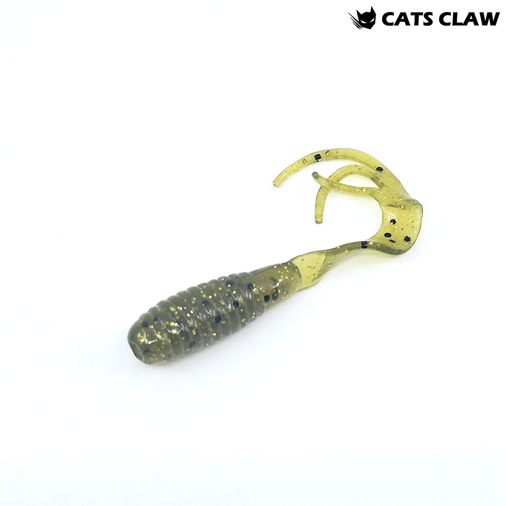 캣츠크로우 트리플그럽 꺽지웜 쏘가리웜 028 워터멜론 골드, 6.3cm - 메인 이미지