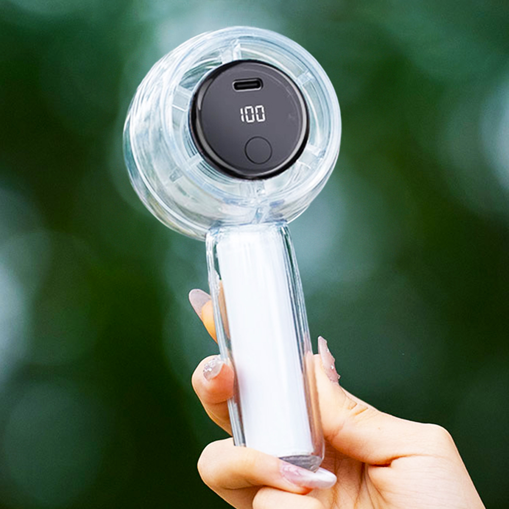 유니영 크리스탈 LED 터보제트팬 UNF1800C 휴대용 미니 손풍기 - 메인 이미지