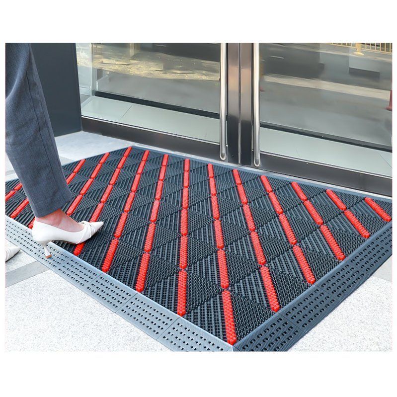 업소용 바닥매트 대형 현관매트 호텔 학교 120x180 그레이 블록(브러시) 90x150cm