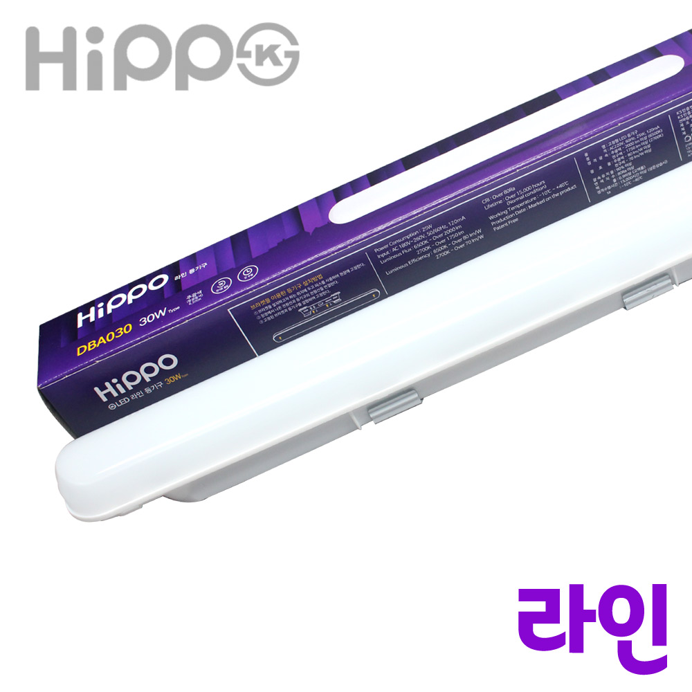 국산 히포 LED 일자등 형광등 30W 주광색 KS - 상세 이미지 4
