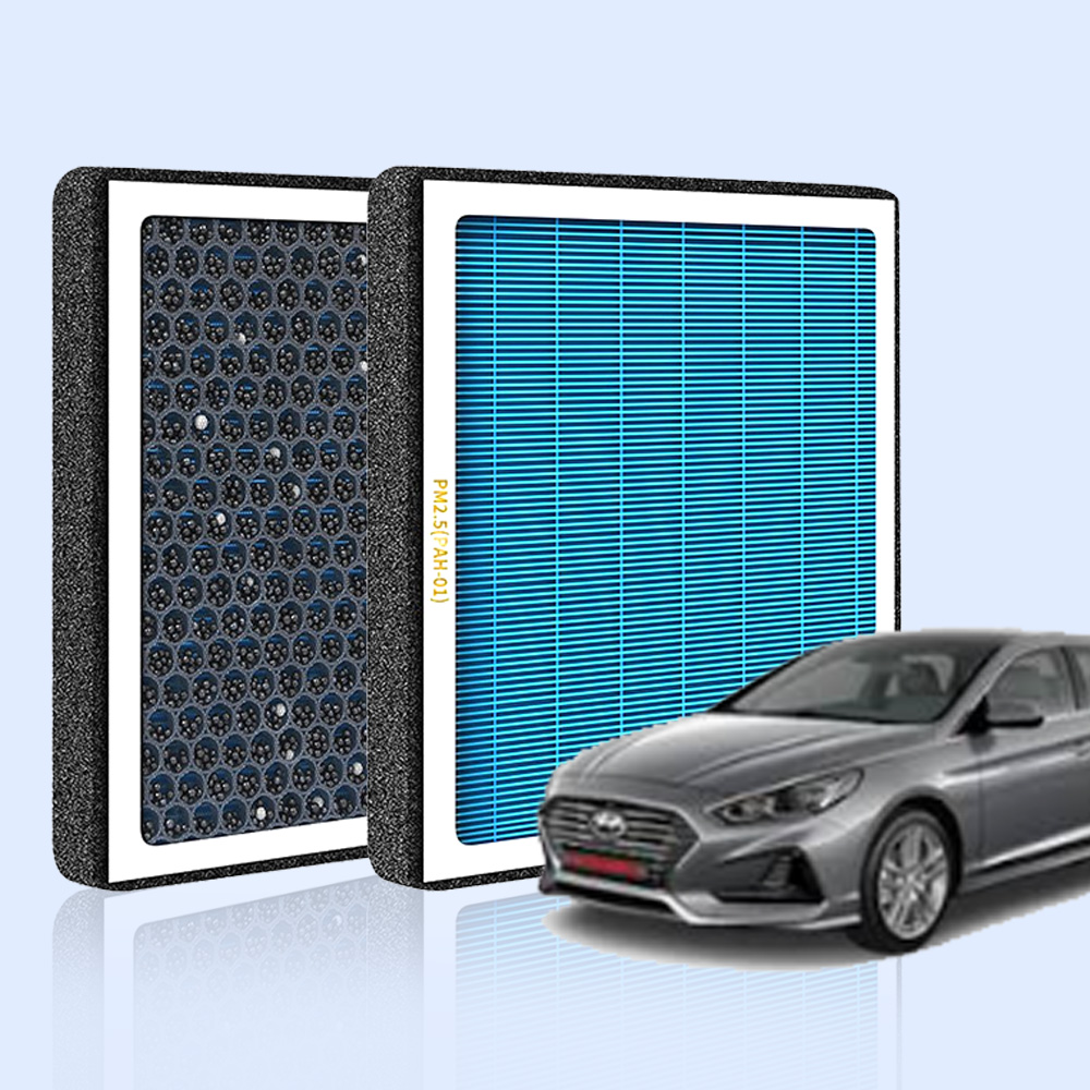 [호환]발키리 현대 쏘나타 뉴라이즈 자동차 차량용 프리미엄 활성탄 헤파필터 에어컨필터