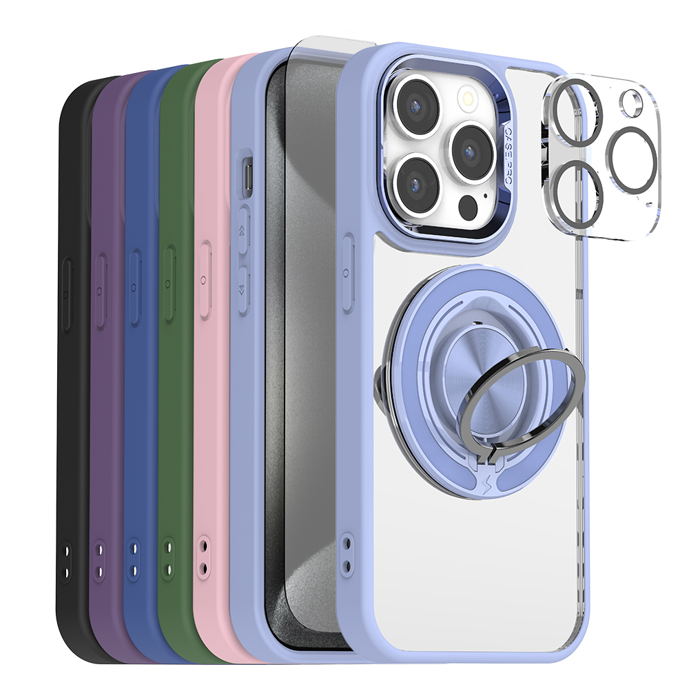 팔레트 PC10 아이폰13 맥세이프 스마트링 스탠드 케이스 클리어 투명 케이스 + 전면 필름 + 액정보호필름