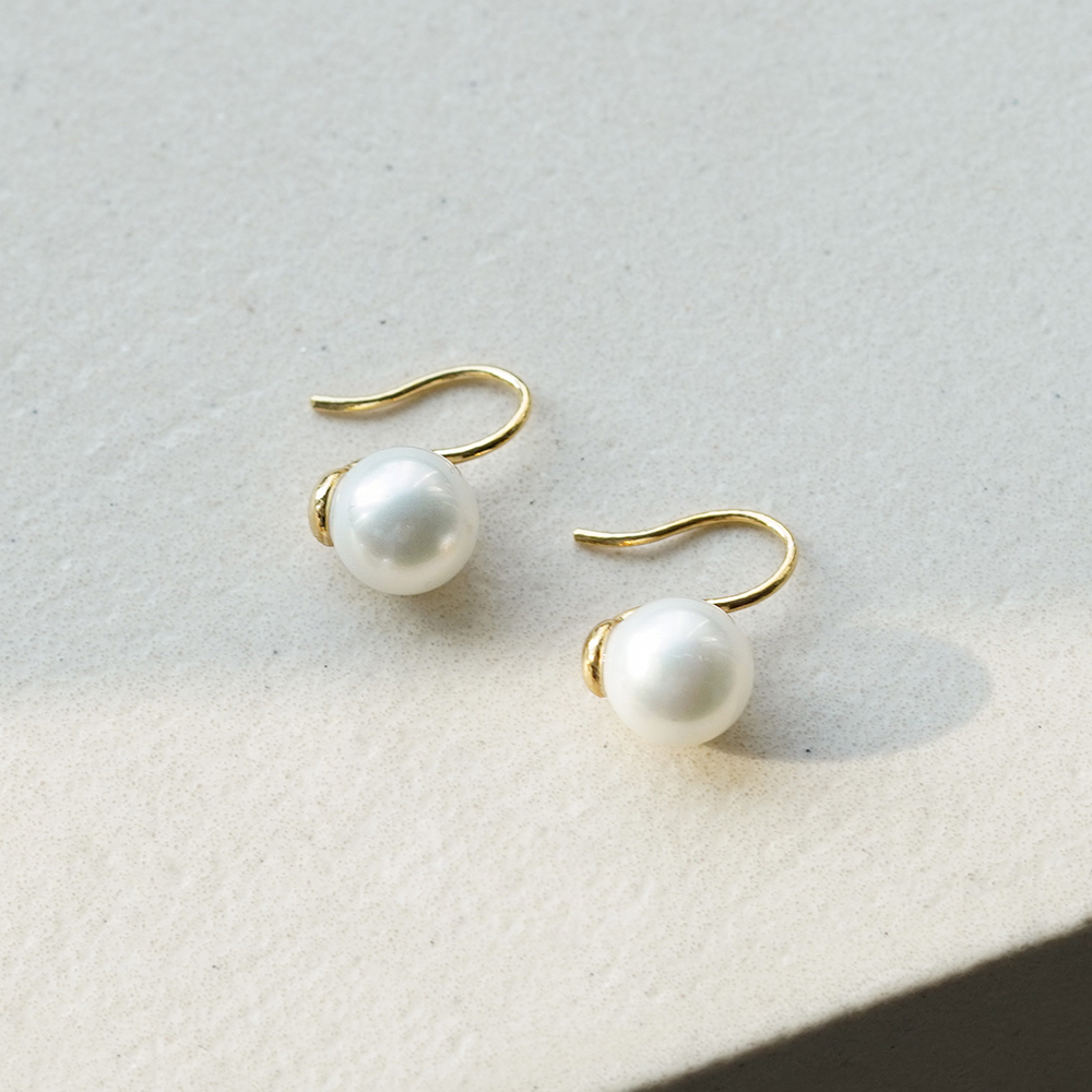 실버925 후프 진주 귀걸이 핵진주 6mm 8mm
