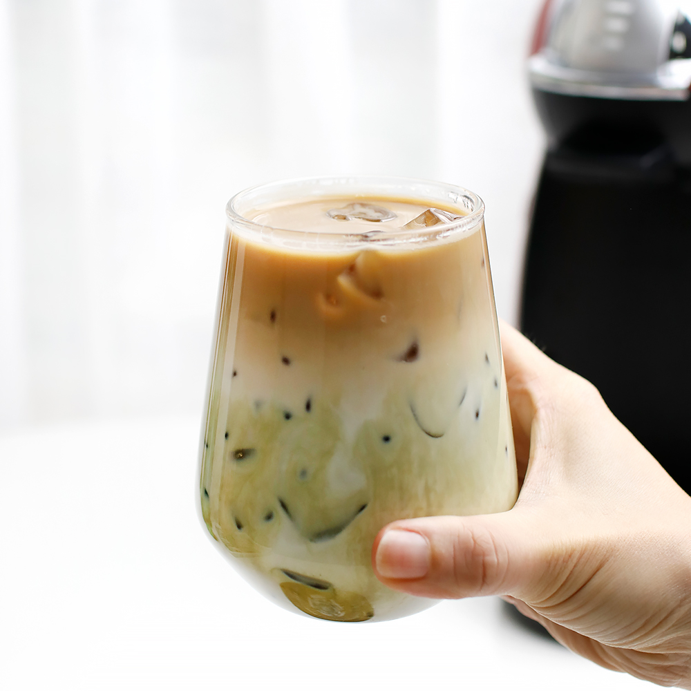카페유리잔 내열유리컵 420ml, 4개, 칼립소무지(COF-01-1) 이미지 6