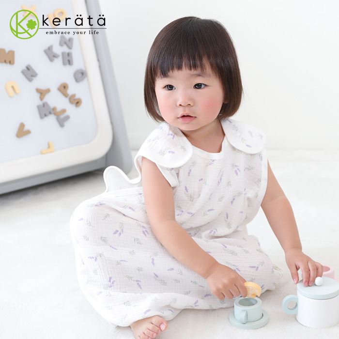 케라타 ibul 여름용 2중거즈 유아동 수면조끼 아동잠옷