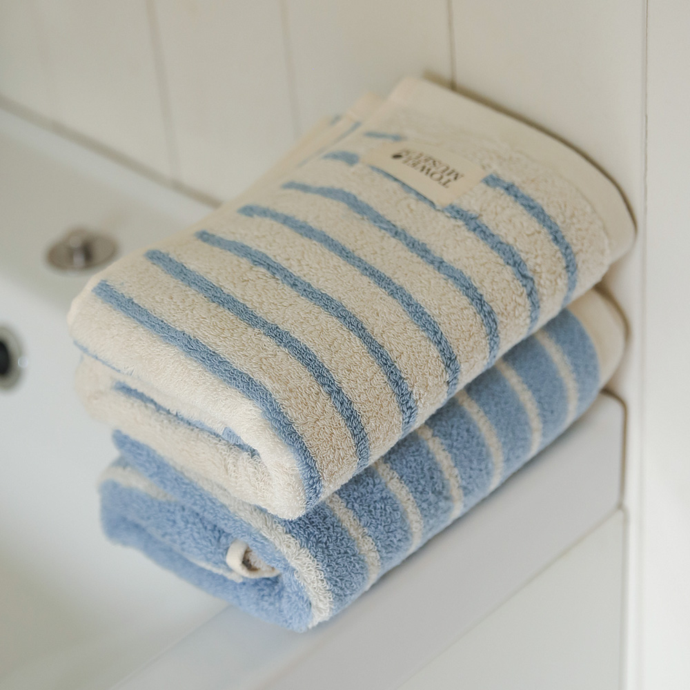 소프트터치 선염 스트라이프 호텔 수건 200g 5+5매 총 10장 고중량