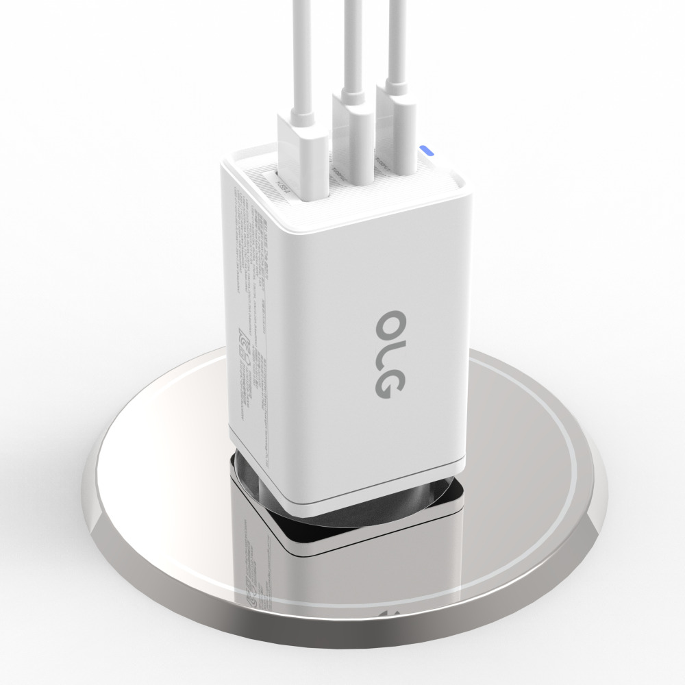올지 65W 초고속 멀티 충전기 3포트 PD PPS 급속 충전 어댑터 C타입 USB 핸드폰 - 상세 이미지 2