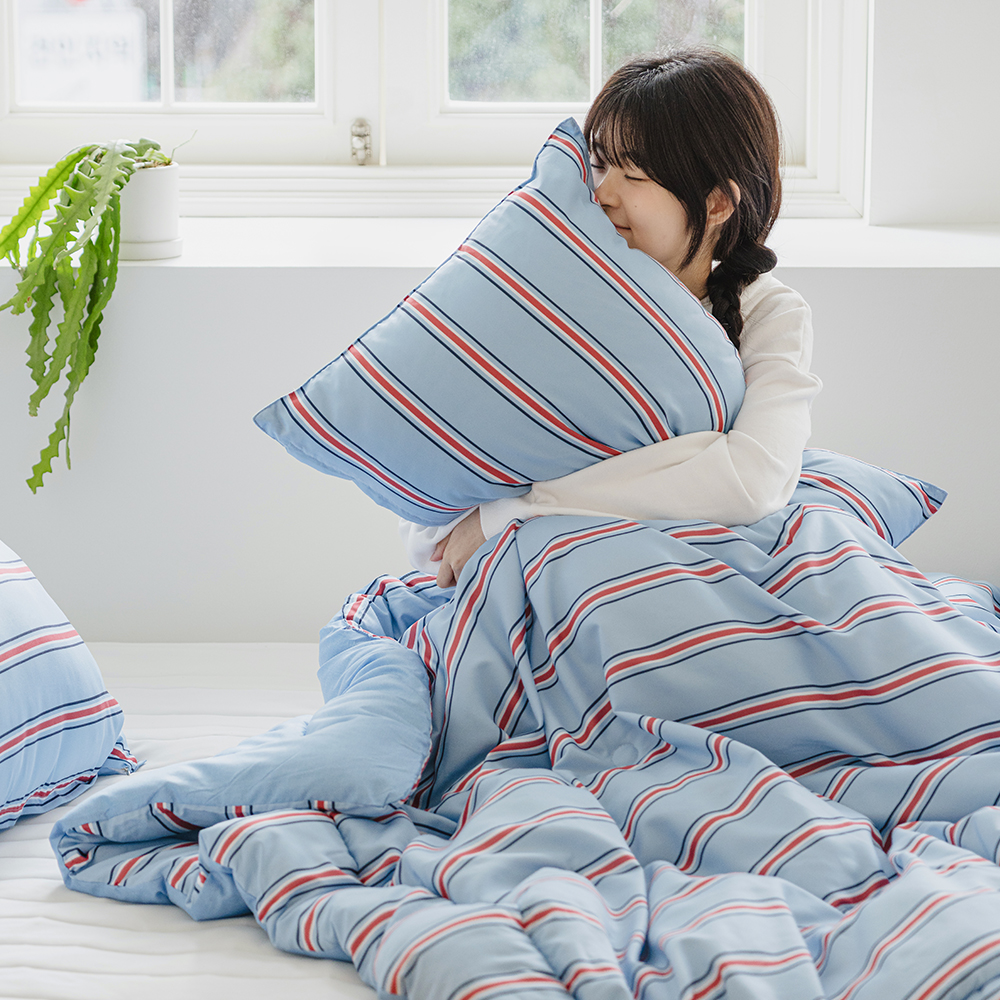 바자르 매거진스트라이프 사계절 차렵이불 패드세트 SS