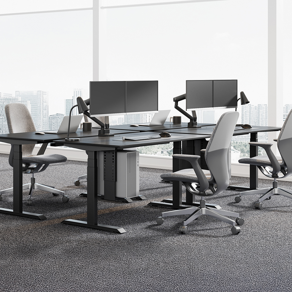 루나랩 모션데스크 스탠딩 높이조절 책상 듀얼모터블랙커브1200