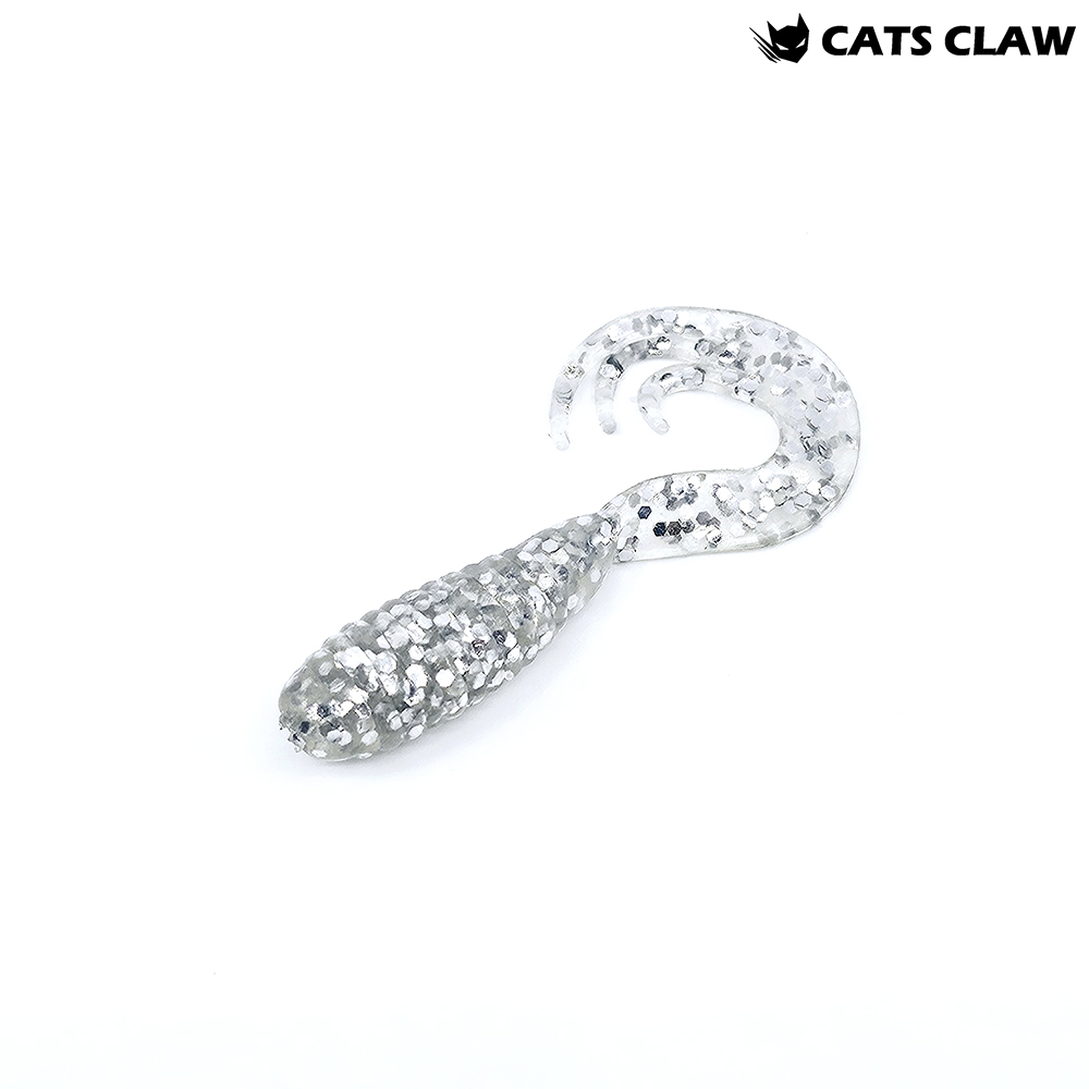 캣츠크로우 트리플그럽 꺽지웜 쏘가리웜 004 실버, 6.3cm - 메인 이미지