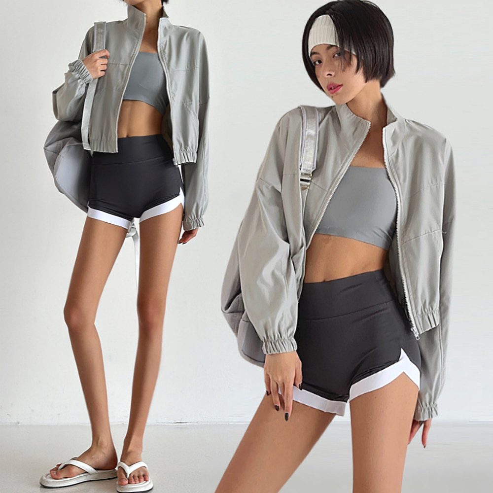 코브 여자 바람막이 점퍼 크롭 간절기 봄 바스락 야상 레인 숏 아노락 아우터