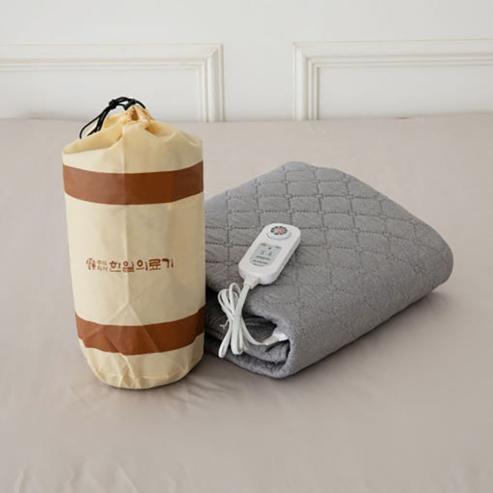 한일의료기 캠핑 전기매트 카본 탄소매트 프리볼트 전기장판 1인용 미니싱글 퀼트그레이
