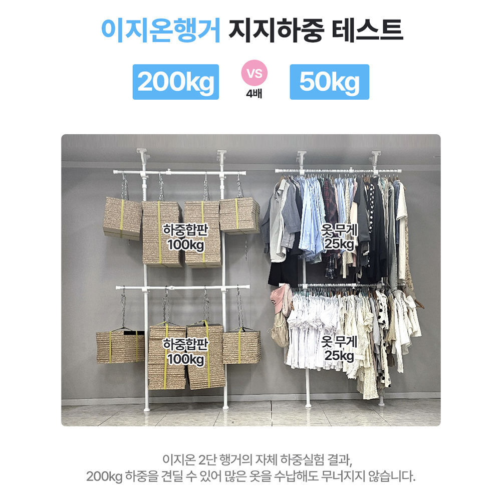 EASYON 이지온 튼튼한 옷방 고정식 옷걸이행거 EO304SD 무타공 드레스룸 시스템행거 - 상세 이미지 3