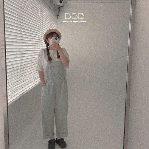 벨라밤비나)M 브로스트라이프멜빵팬츠 25여름 V0422 : 미카미카키즈