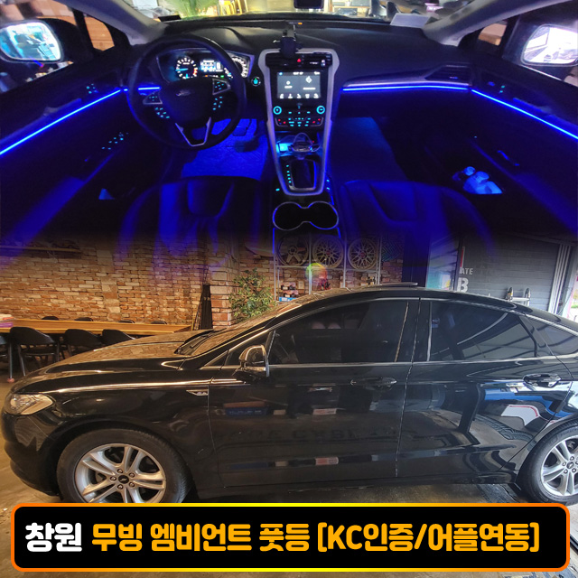 창원 포드 몬데오 비노출 RGB 무빙엠비언트 풋등 시공비포함 국산/수입차 엠비언트 KC인증 - 상품 이미지