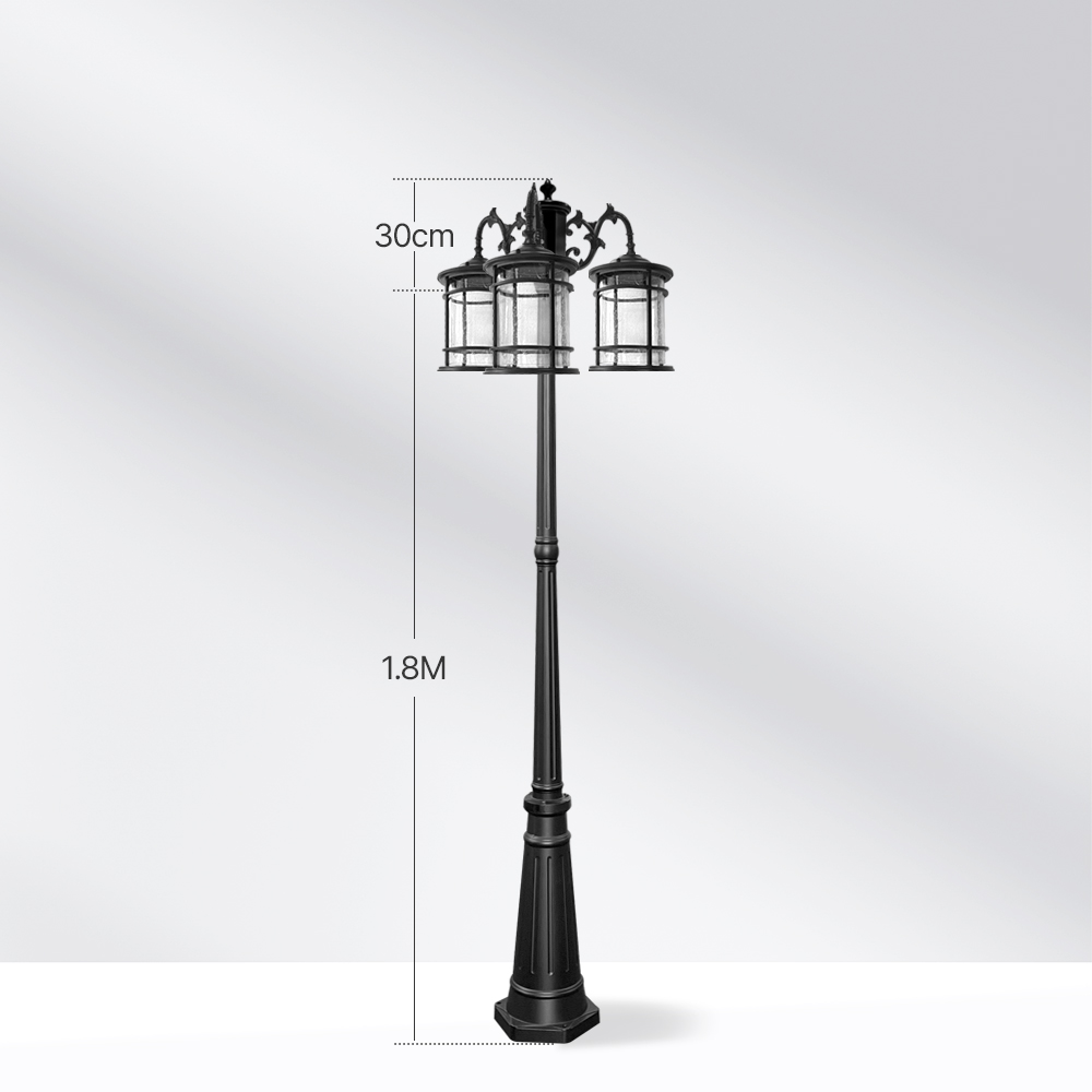 LED 전기가로등 잔디등 공원 아파트 카페 원형 마당 가로등 보안등 외등 기둥 1.4m - 상세 이미지 5