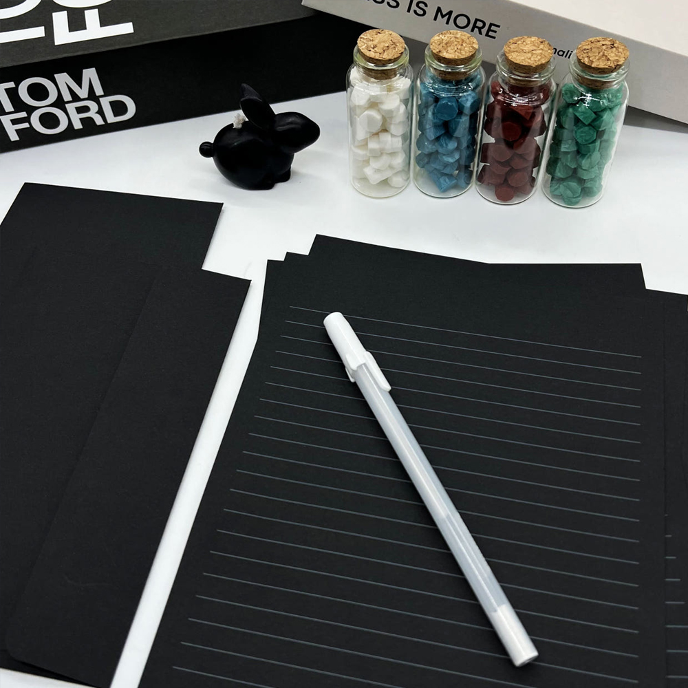 다크톤 4종 편지지세트 특별한 곰신 편지지 기념일 예쁜 생일 크리스마스 고급