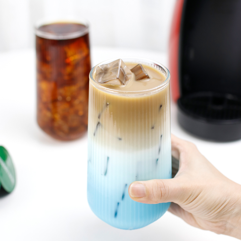 카페유리잔 내열유리컵 470ml, 4개, 칼립소플리츠(CTU-10) 이미지 8