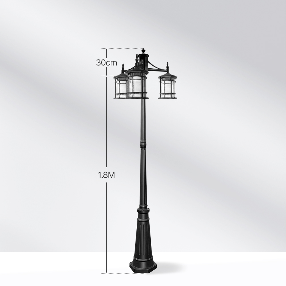 전기 원형가로등 LED 실외조명 외 등 정원 열주등 조경 보안등 펜션 데크 기둥 1.4m - 상세 이미지 5