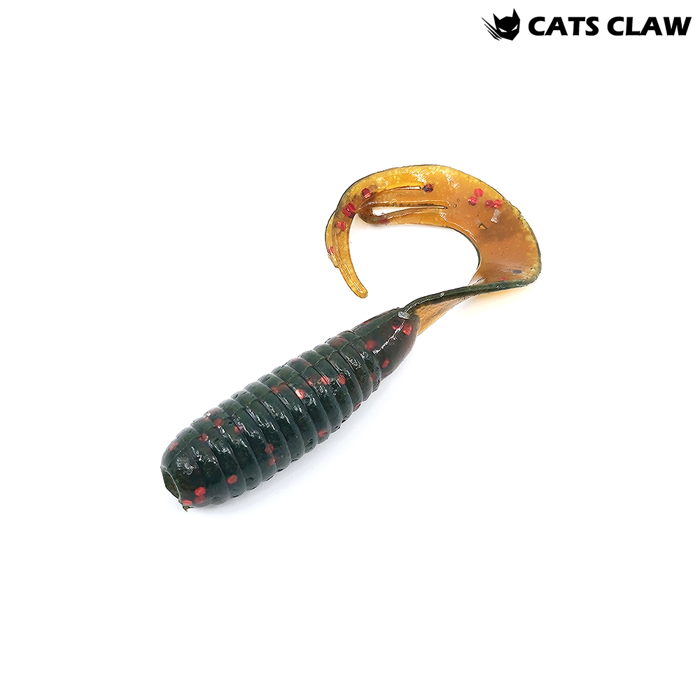 캣츠크로우 트리플그럽 꺽지웜 쏘가리웜 008 모터오일, 7.6cm(3인치) - 상품 이미지
