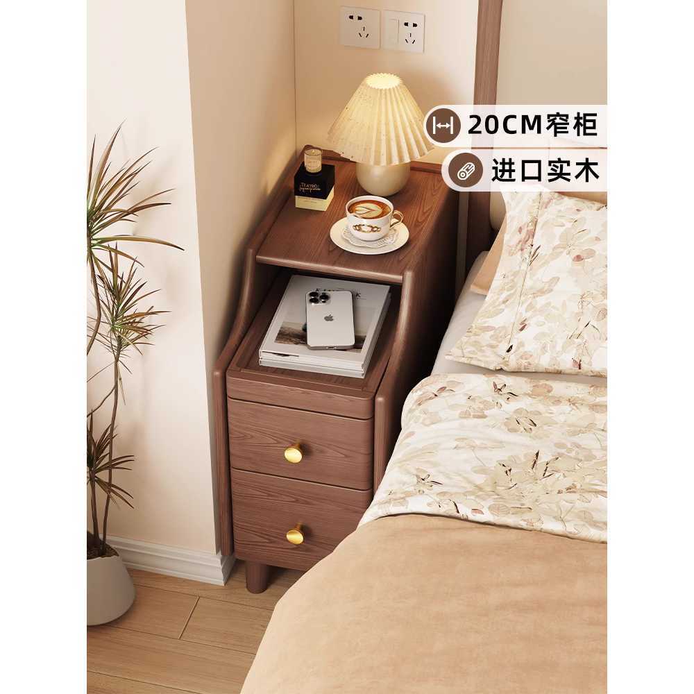 틈새 수납장 선반 캐비닛 사이드 침실 서랍 원목 협탁 20CM - 상세 이미지 2