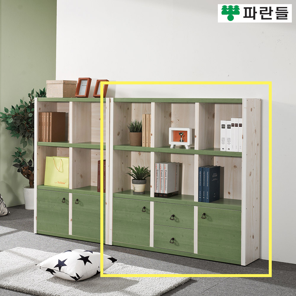 파란들가구 33T 1200 도어 3단책장 거실책장 수납장식장 - 상세 이미지 3