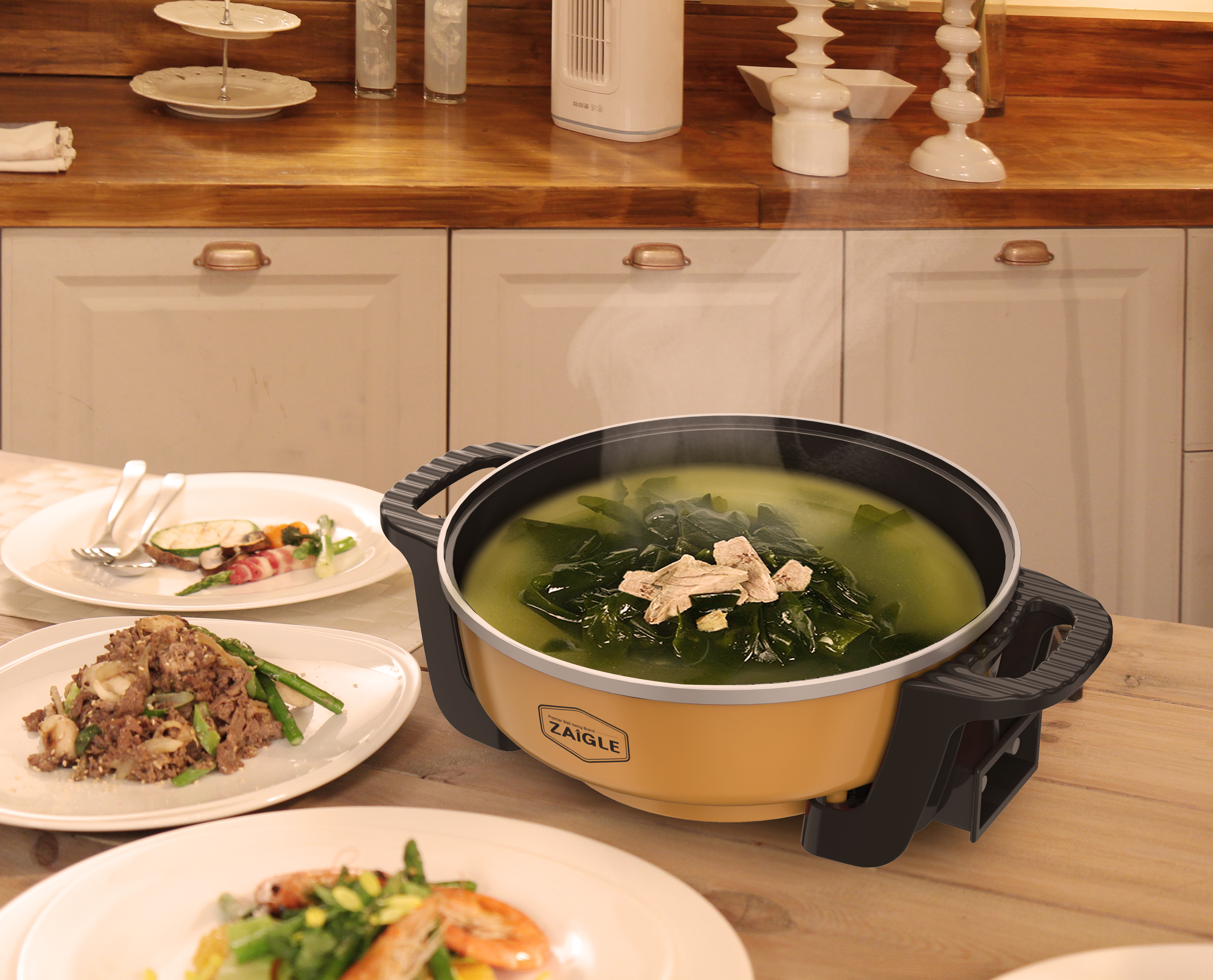 멀티쿠커 자이글 파티쿠커 분리형 전기냄비 샤브샤브