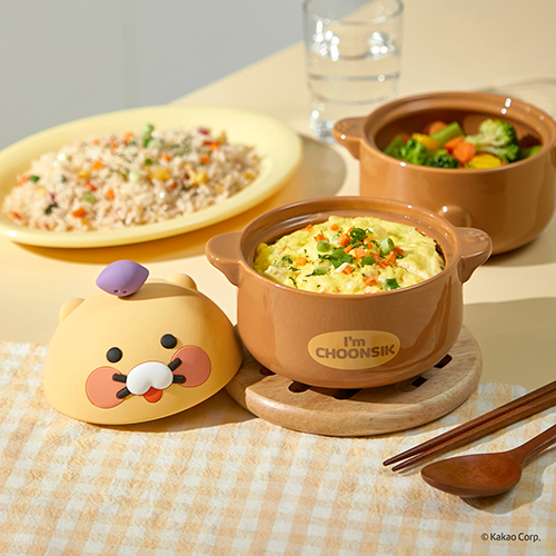 춘식이 전자레인지 용기 뚜껑 세트 캐릭터 계란찜 식기 카카오 프렌즈 굿즈 - 상세 이미지 5