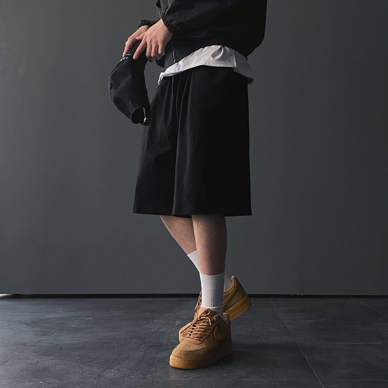 1+1 남자와이드반바지 벌룬팬츠 남자버뮤다팬츠 - 상세 이미지 4