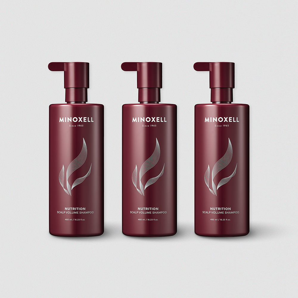 현대약품 마이녹셀 뉴트리션 스칼프 볼륨 탈모 샴푸 480ml, 3개 - 메인 이미지