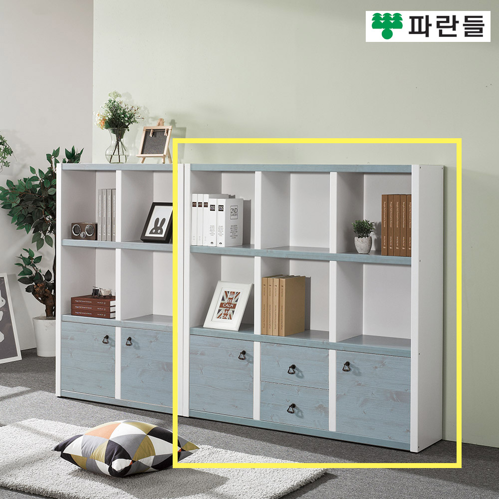파란들가구 33T 1200 도어 3단책장 거실책장 수납장식장 이미지 6