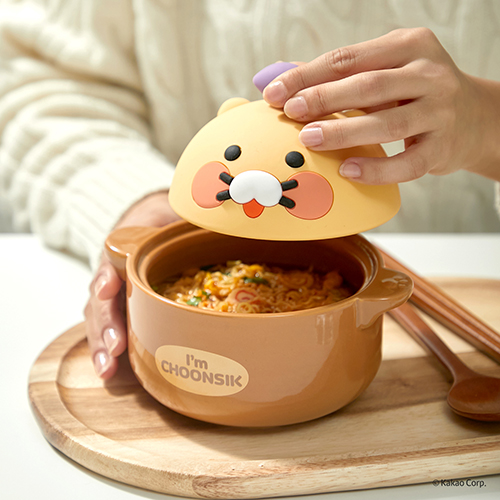 춘식이 전자레인지 용기 뚜껑 세트 캐릭터 계란찜 식기 카카오 프렌즈 굿즈 - 상세 이미지 2