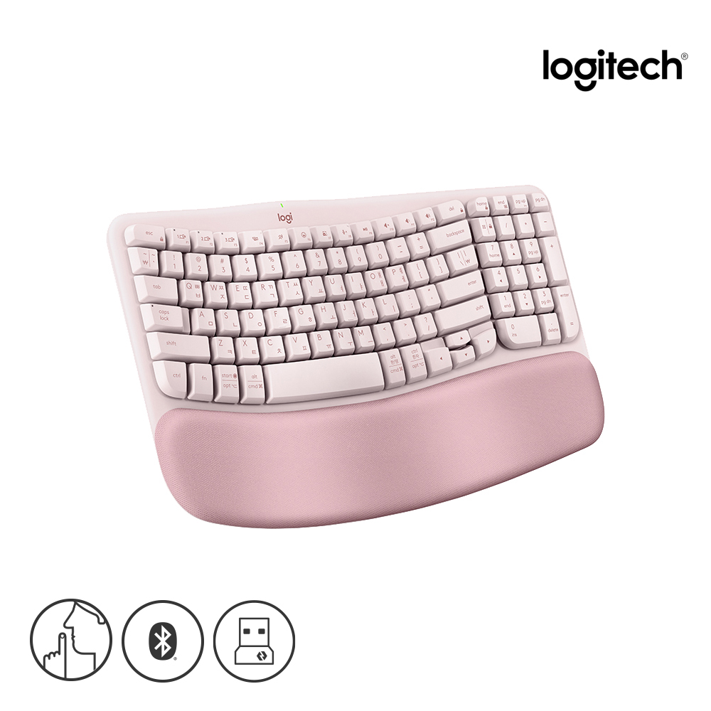 로지텍 WAVE KEYS 무선 블루투스 키보드 로지텍코리아 인체공학 오피스 노트북 맥북 - 상세 이미지 4