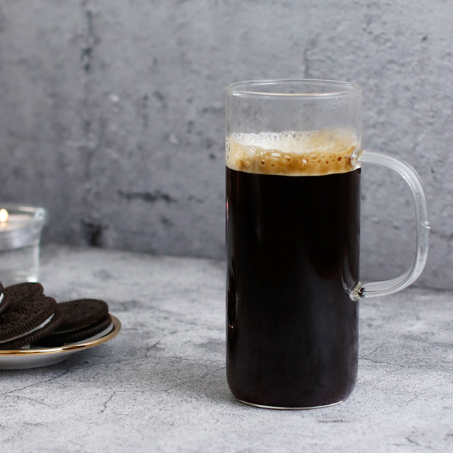 내열유리 홈카페 유리컵 430ml, 1개, 손잡이(M01)