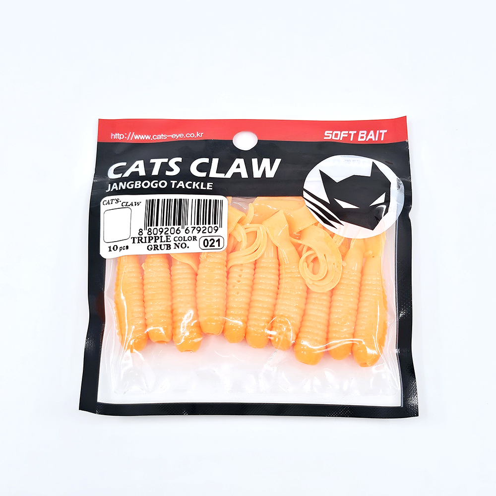 캣츠크로우 트리플그럽 꺽지웜 쏘가리웜 021 오렌지, 7.6cm(3인치) - 상세 이미지 4