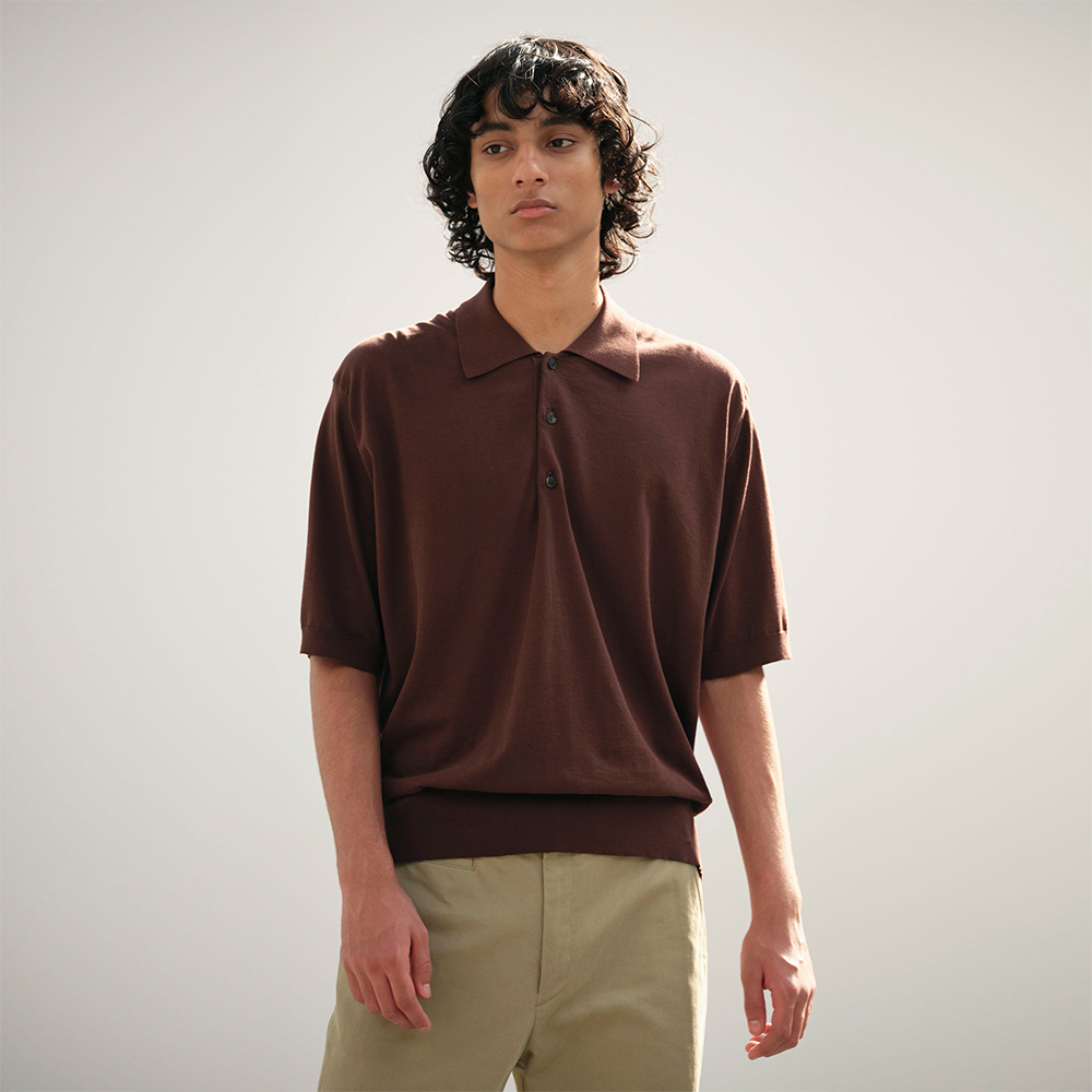 오라리 맨즈 반팔 SUPER HIGH GAUGE COTTON KNIT POLO 25SS 니트 티셔츠 - 상세 이미지 4