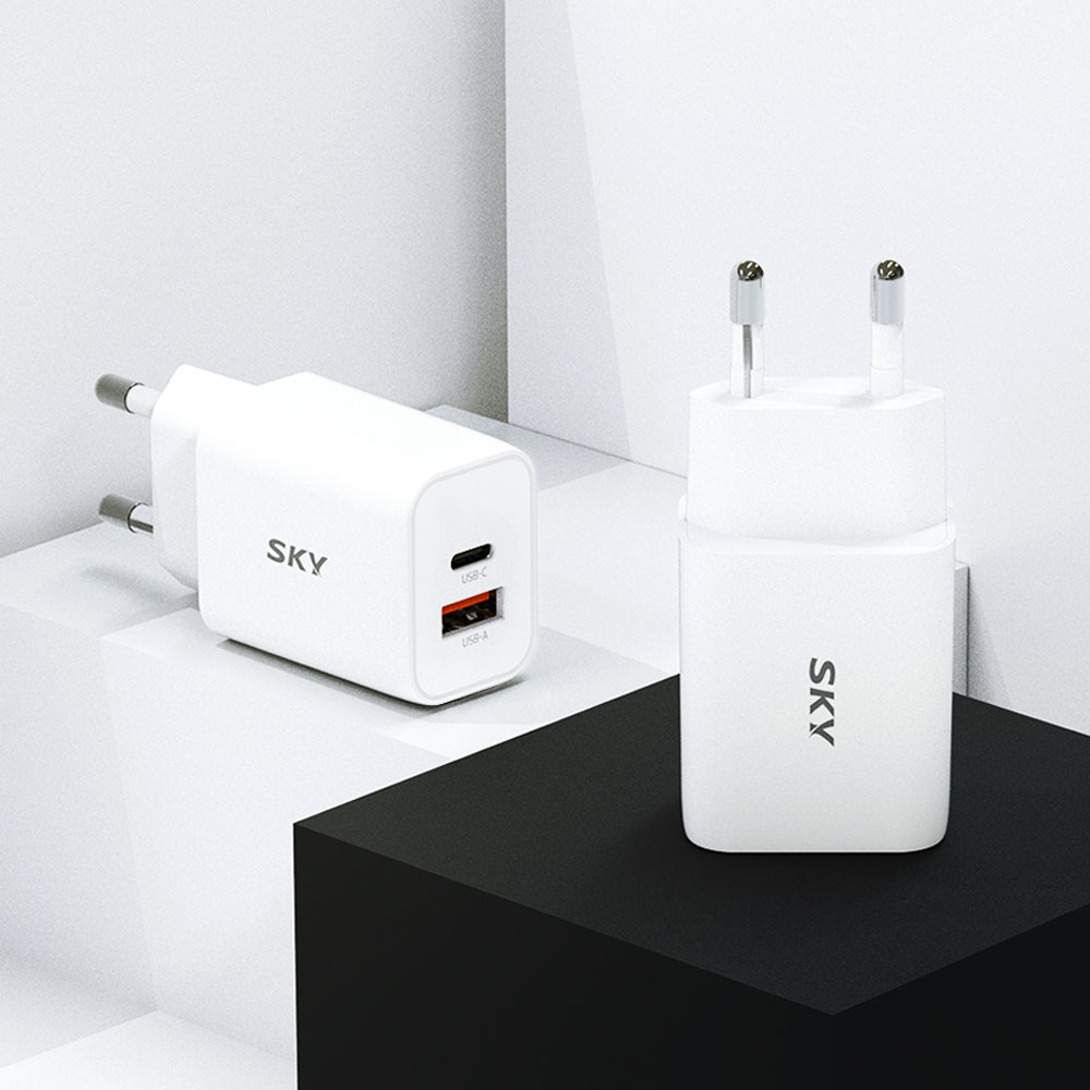 필 Q2R GaN 45W 2포트 고속 충전기 어댑터 + 60W 케이블 화이트 - 상세 이미지 5