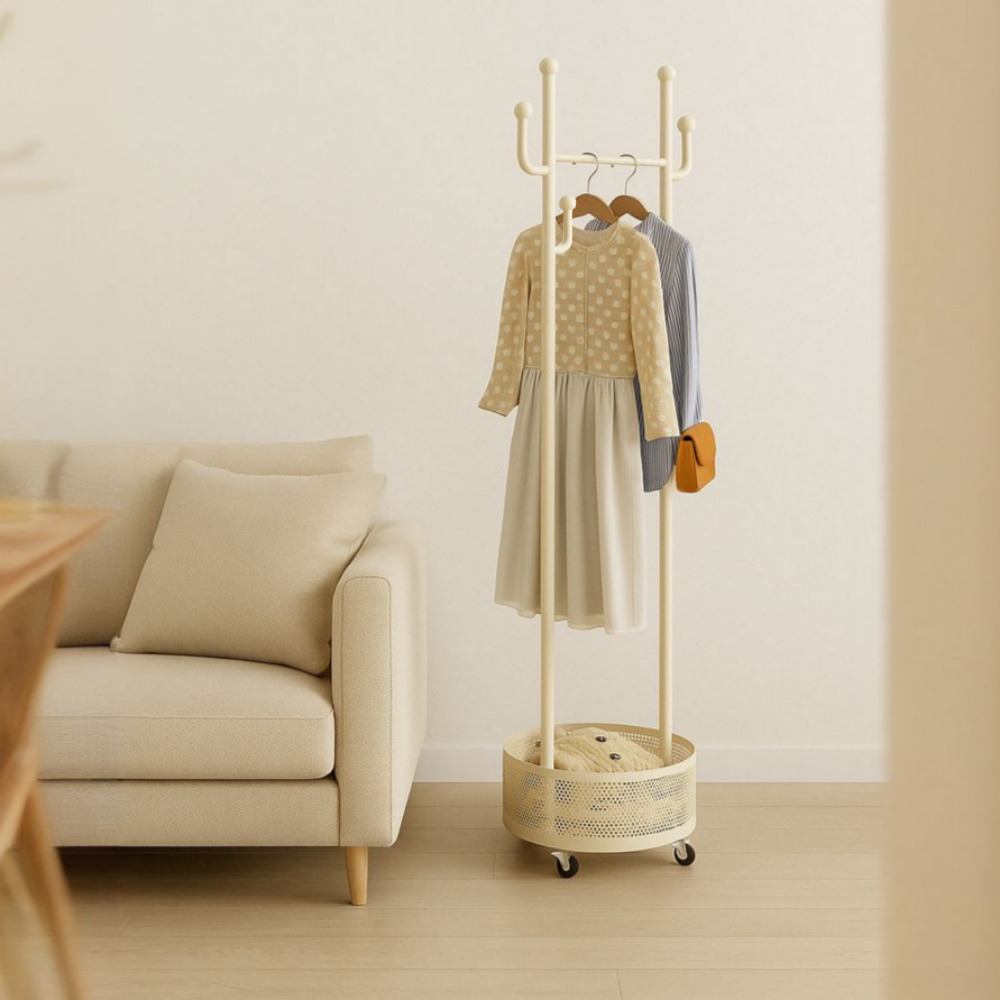 우아플레이스 미니 스탠드옷걸이 이동식 선반 행거 원룸