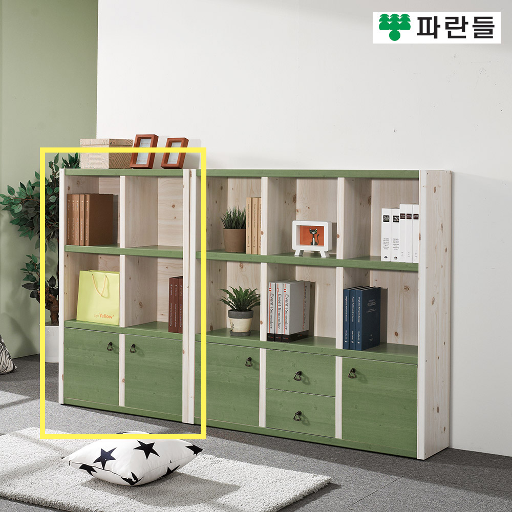 파란들가구 33T 800 도어 3단책장 거실책장 수납장식장 - 메인 이미지