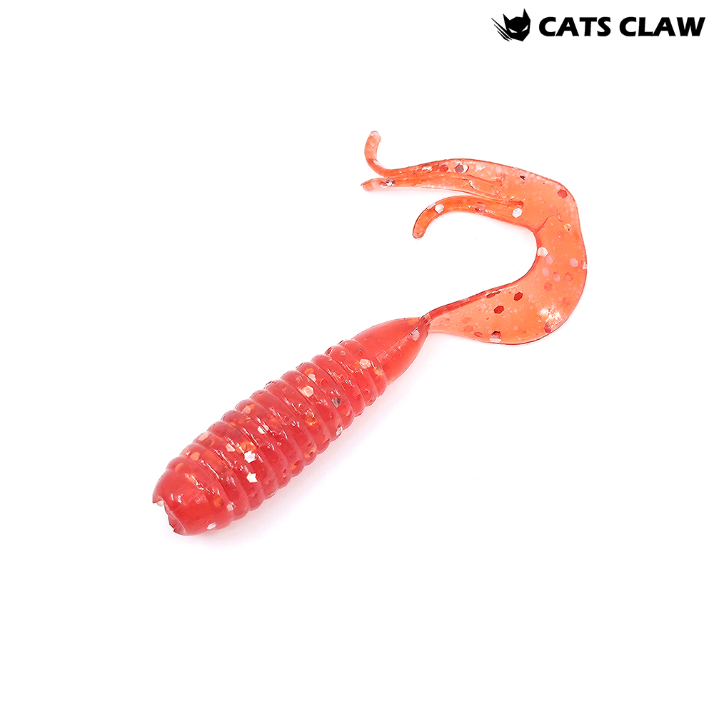 캣츠크로우 트리플그럽 꺽지웜 쏘가리웜 005 레드 실버, 7.6cm(3인치) - 상품 이미지